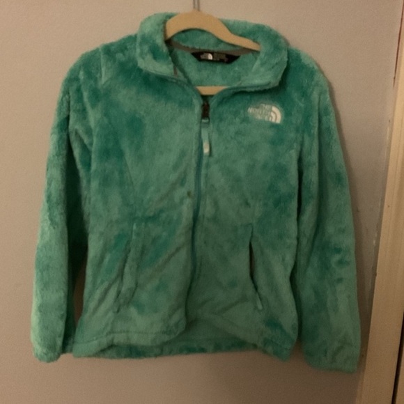 The North Face Girls' Osolite Full-Zip Fleece Jacket Aqua Blue Green Size XS - Picture 2 of 5